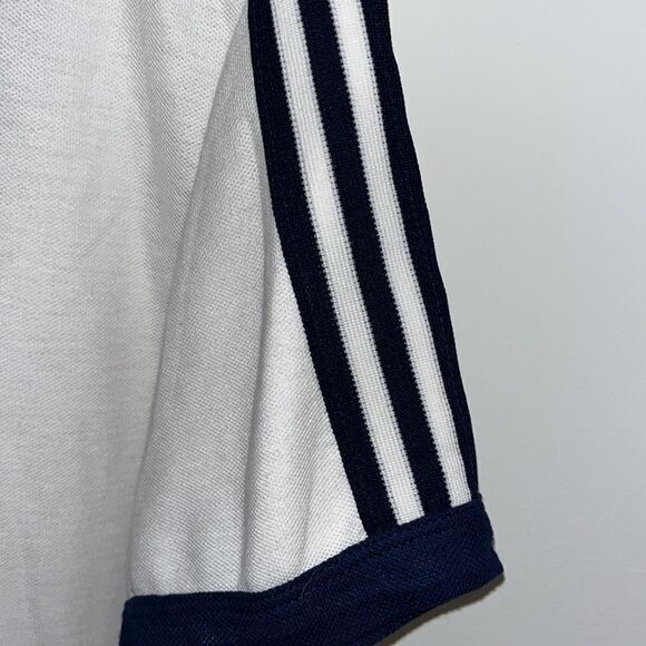 Vintage white w/3 stripes retro Chesterfield Vintage Tennis polo golf shirt XL - Picture 5 of 6